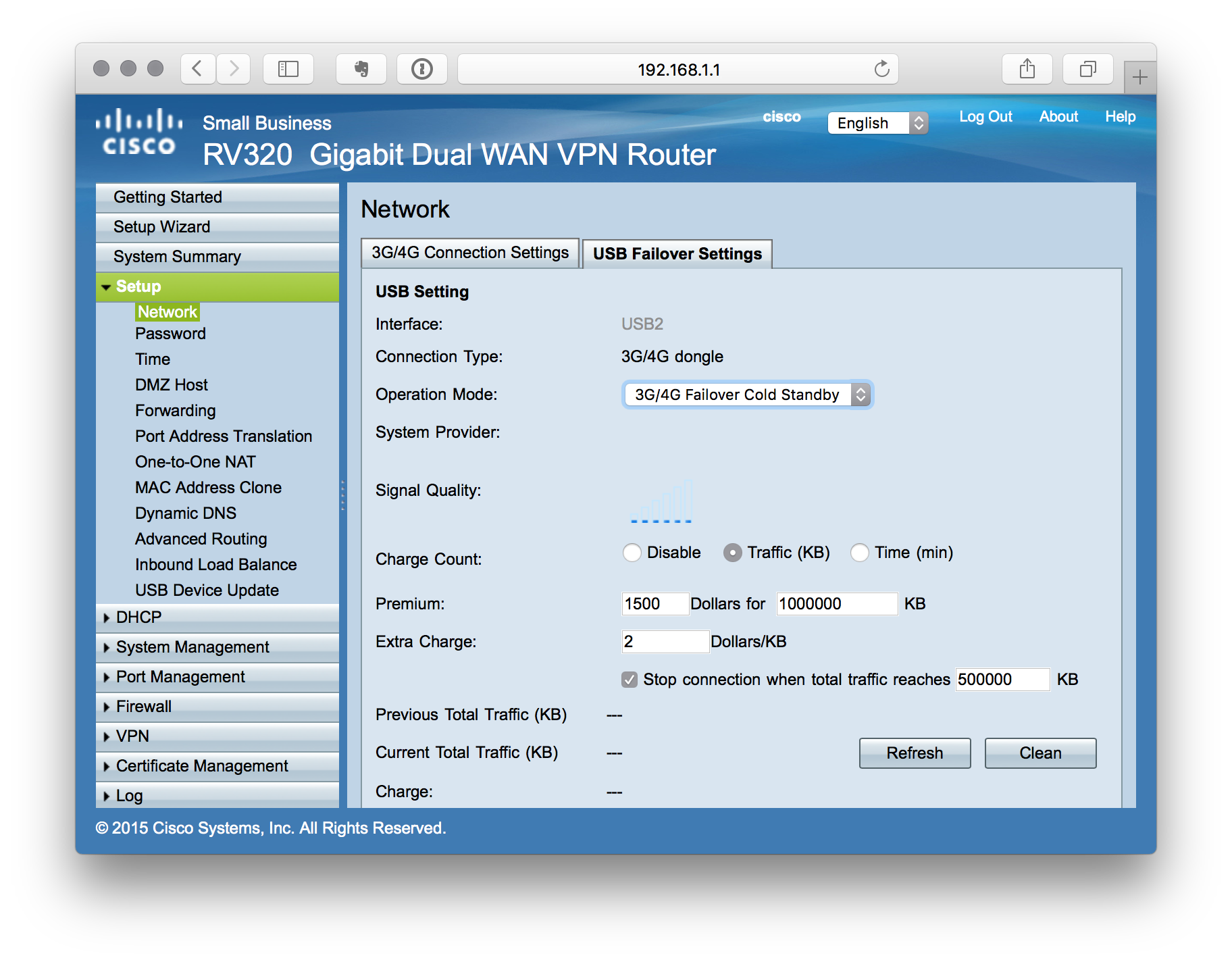 USB failover settings